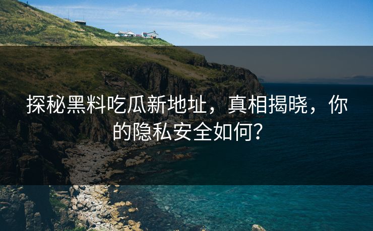 探秘黑料吃瓜新地址，真相揭晓，你的隐私安全如何？