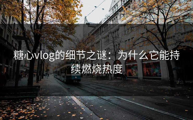 糖心vlog的细节之谜：为什么它能持续燃烧热度